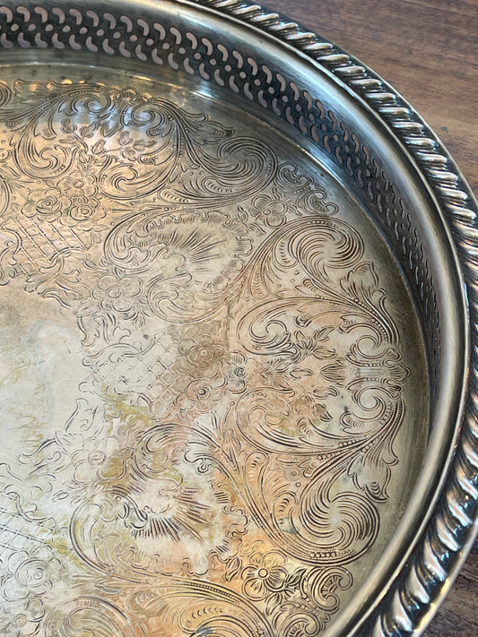 Silverplated Embossed Platter - sold individually