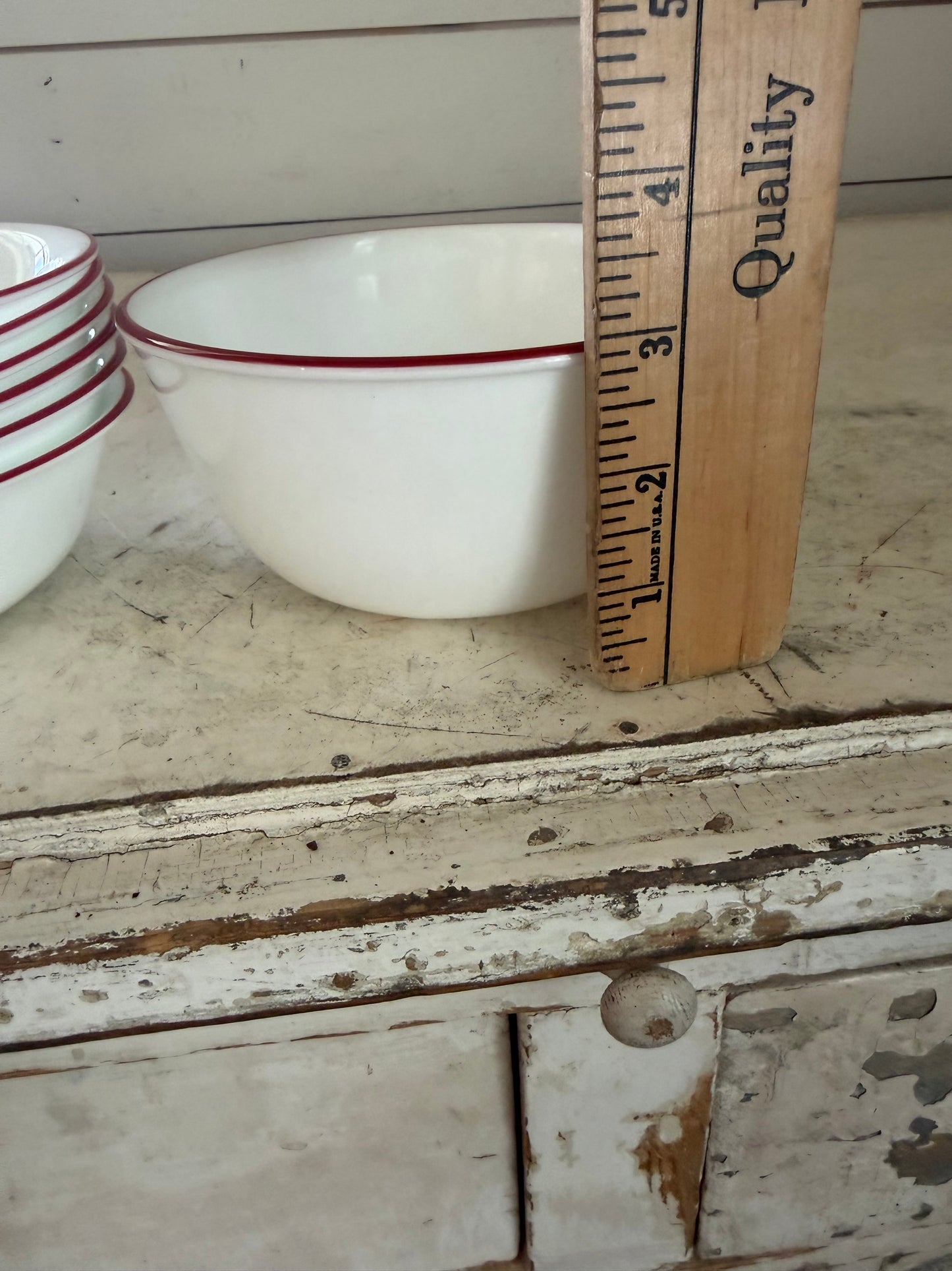 Corelle Red banded bowl sold individually