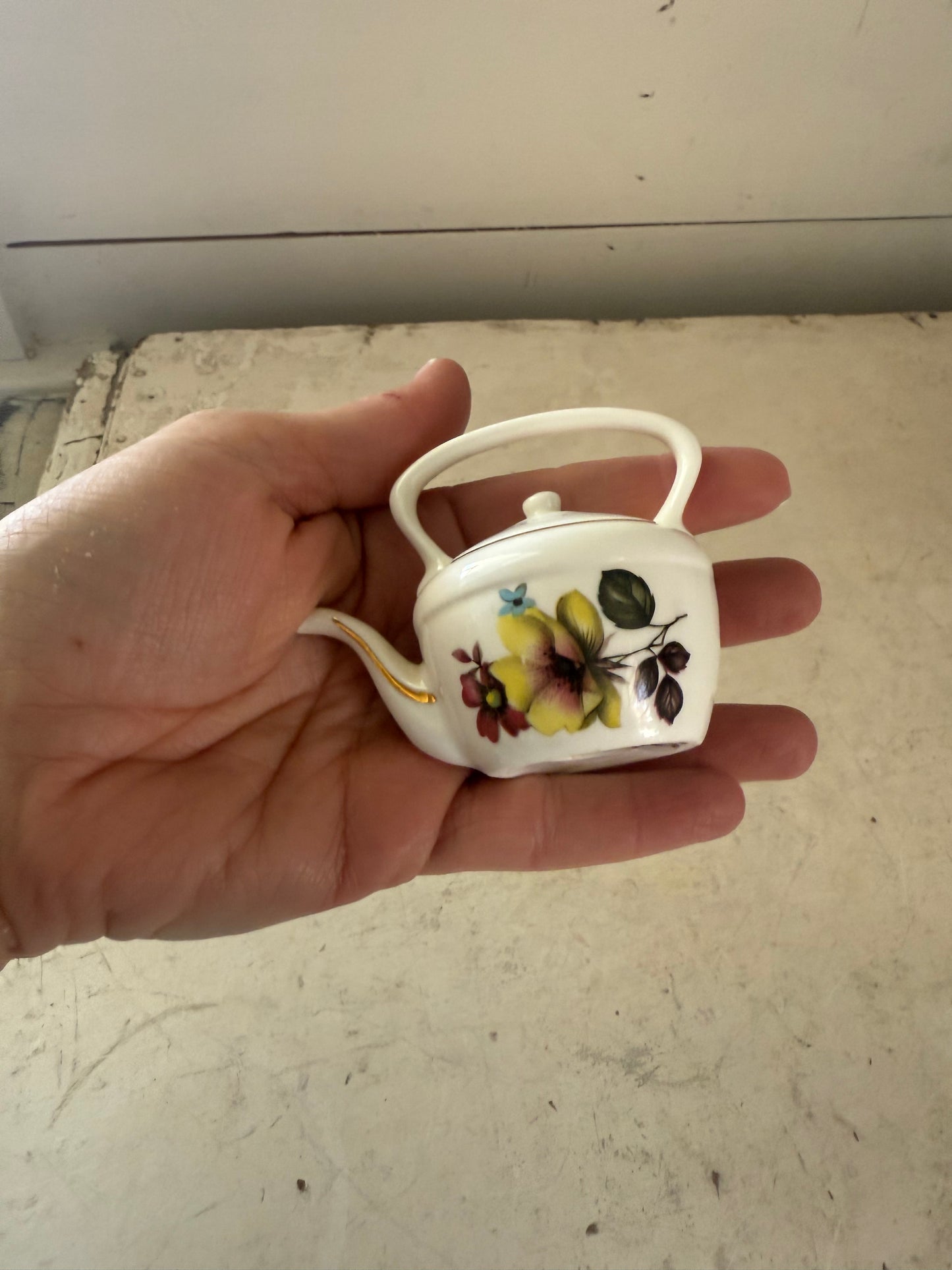 Vintage miniature, teapot bone China