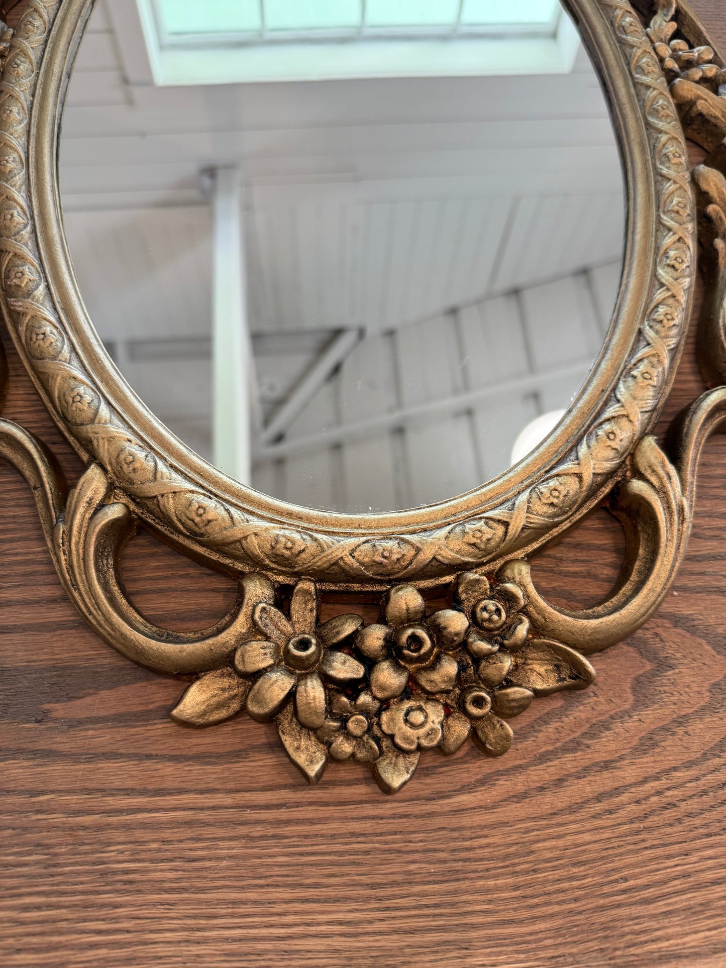 Hand Painted Vintage syrocco mirror