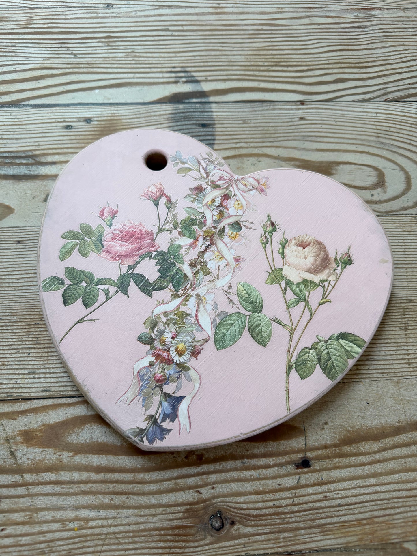 Floral Heart Cutting board - for decor 9.5”