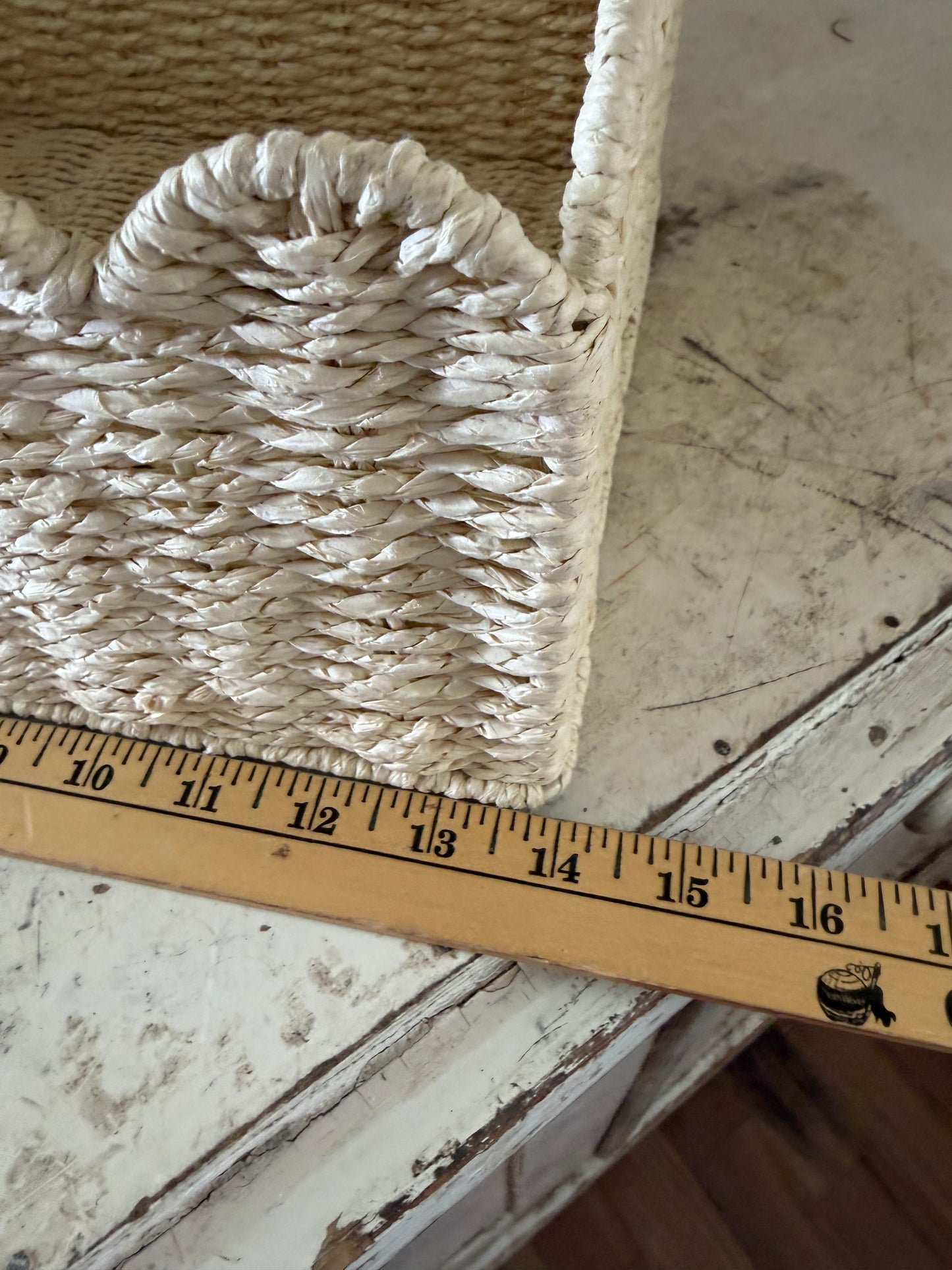 Scalloped Wicker Basket
