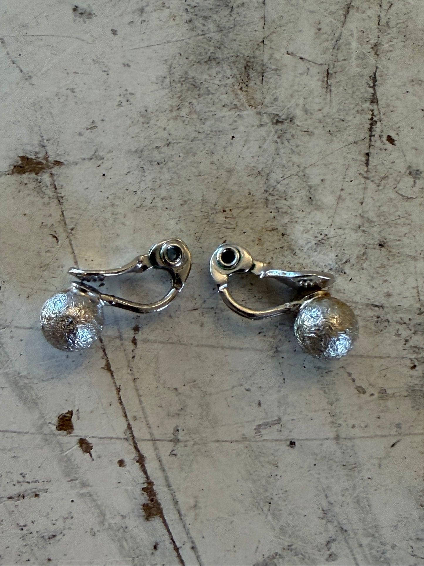 “Monet” Vintage Silver Toned Clip On Earrings
