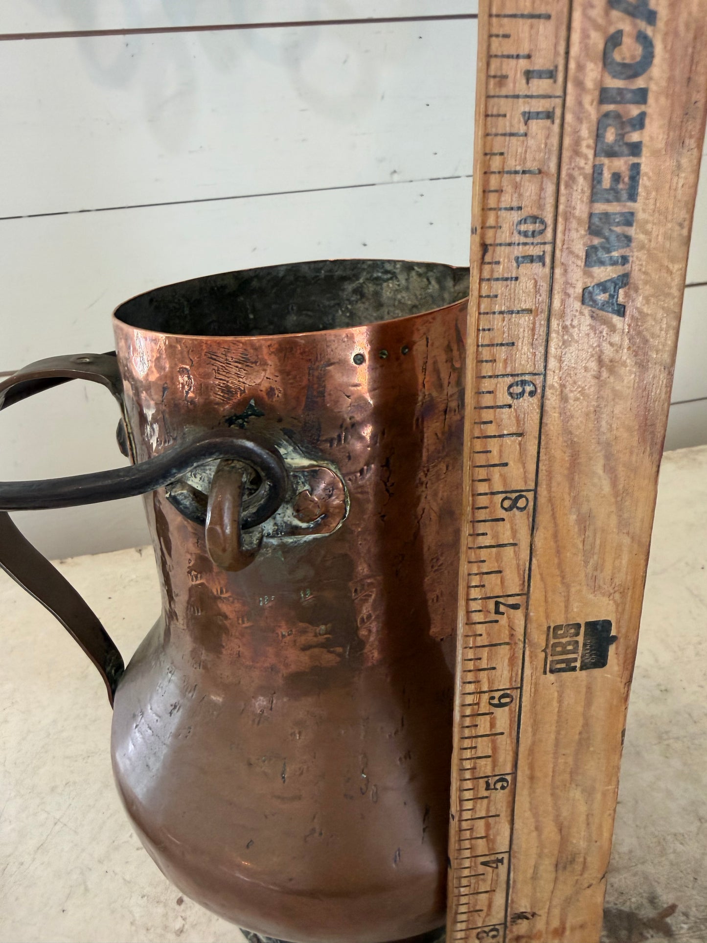 Large 19th Century Copper Coquemar Pitcher