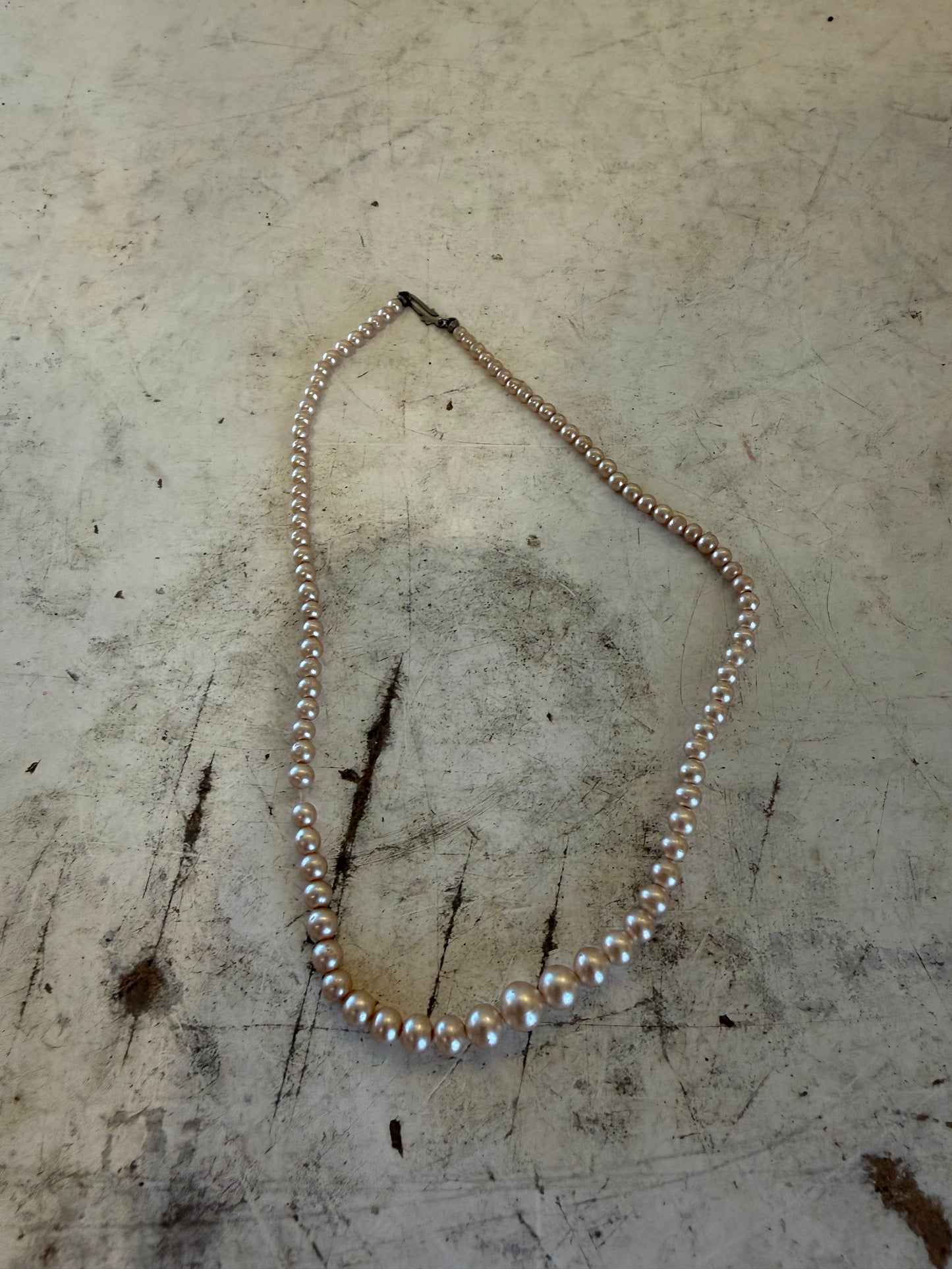 Vintage Punk Faux Pearl Necklace