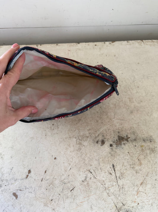 Totes Navy and Floral Cosmetic Bag
