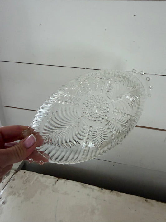 Vintage Glass Anchor Hocking Number 124 Relish Dish 1950s sold individually