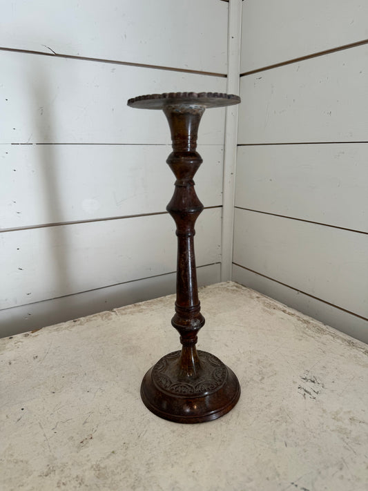Metal candlestick will be painted