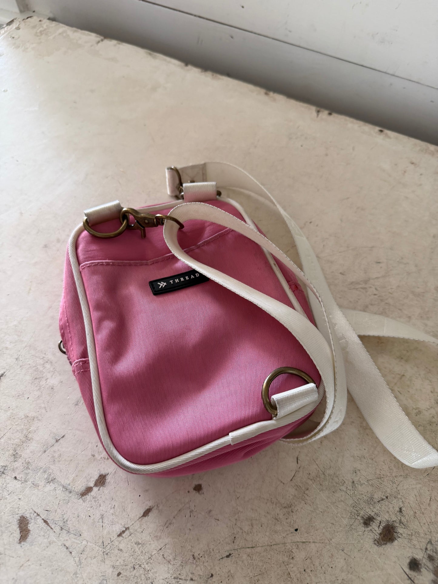 Pink Thread Crossbody Bag