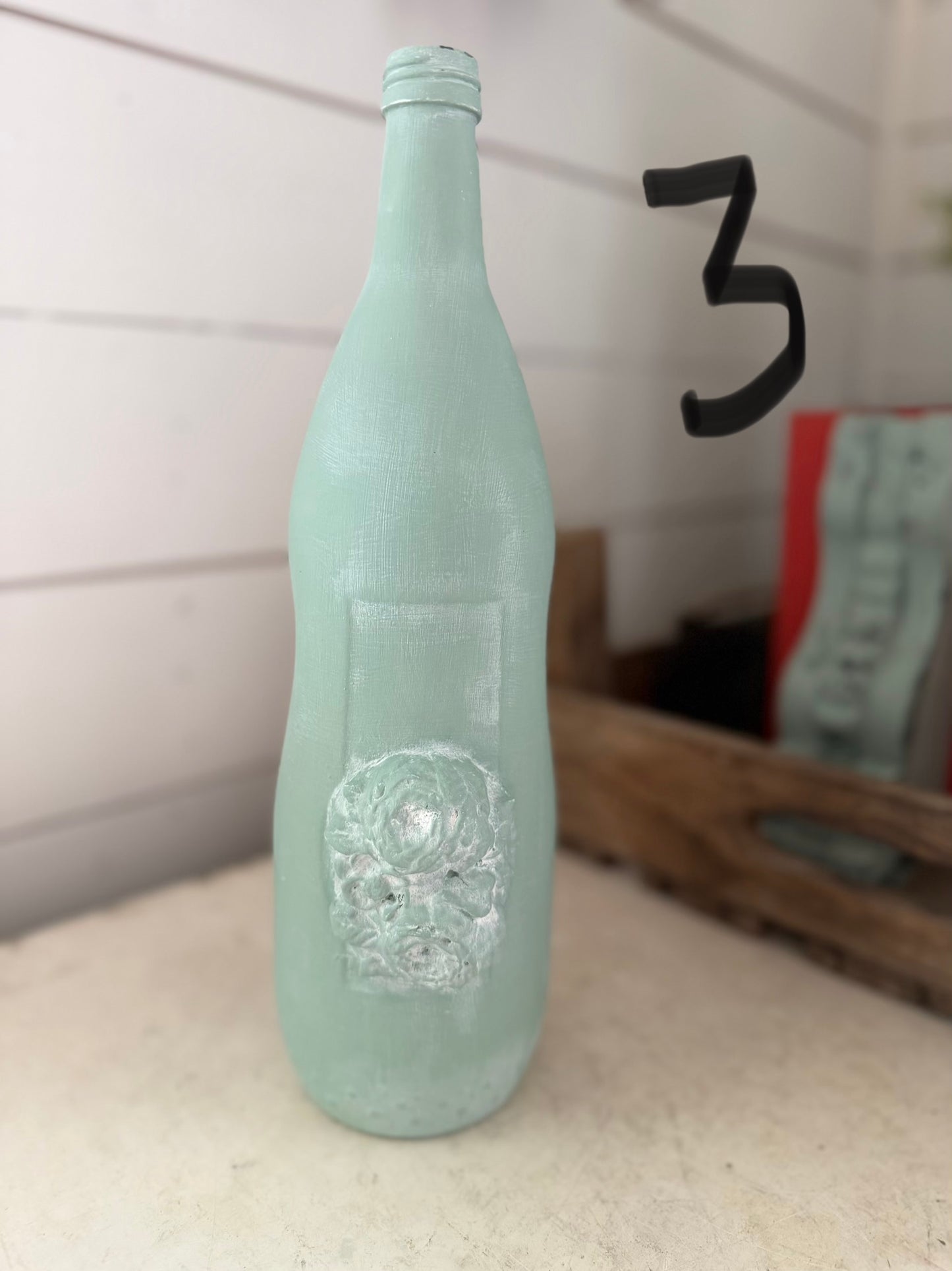 Hand Painted French Bottle with Mould