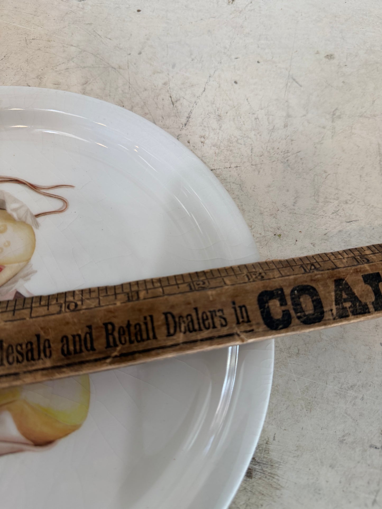 Vintage Ceramiche Tadinate Cheese Platter With Cheese/Cow/Sheep Design Stamped Italy