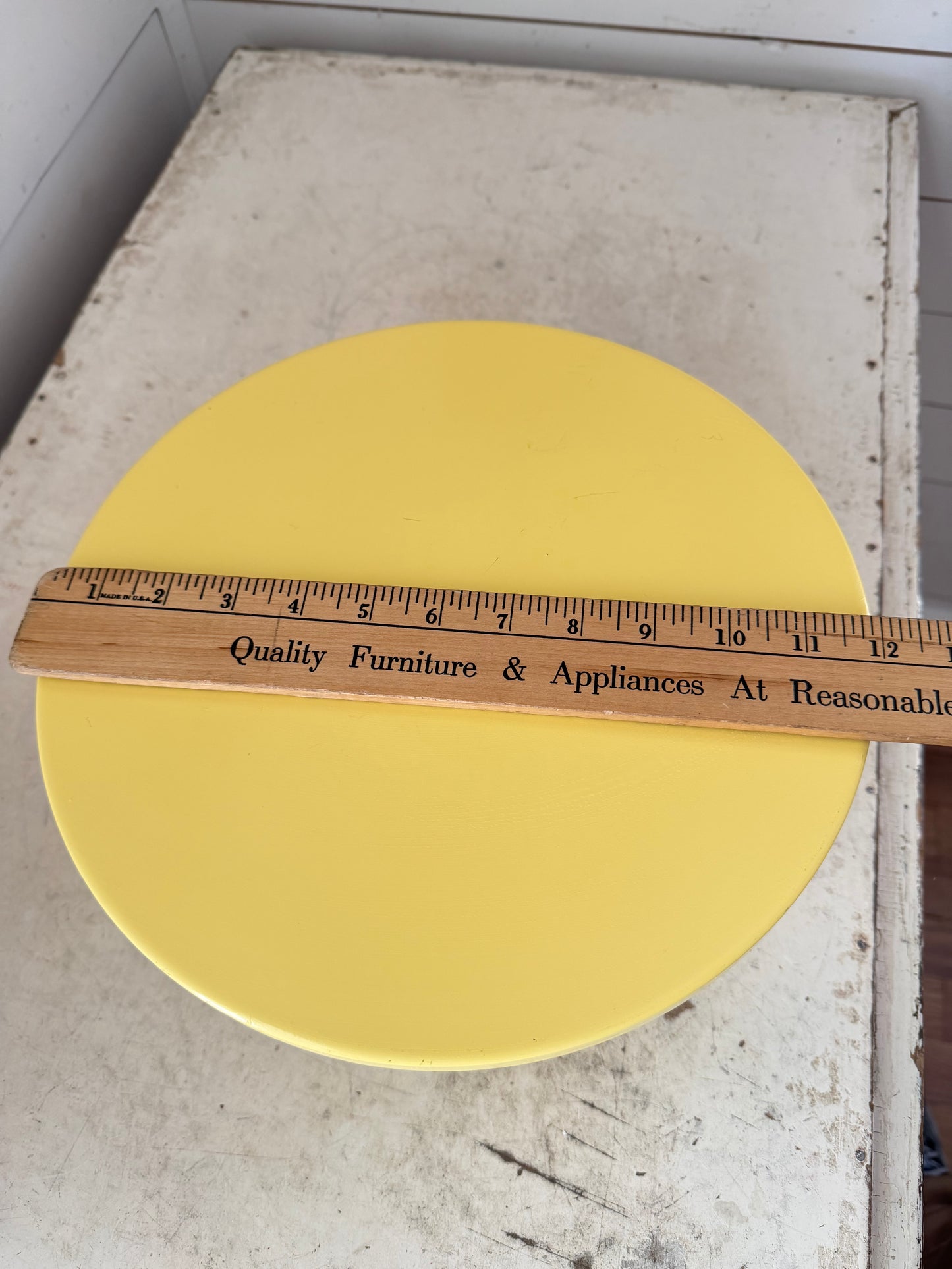 Yellow Metal Cake Stand/ Pedestal
