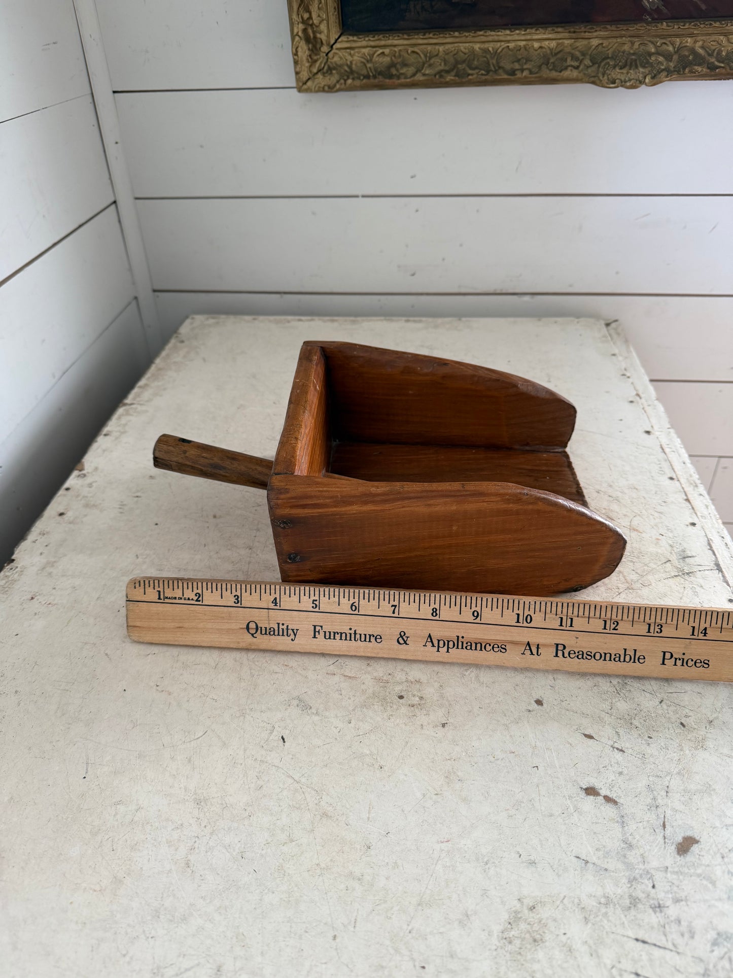 Rustic Mid Century Wood Salt and Grain Scoop
