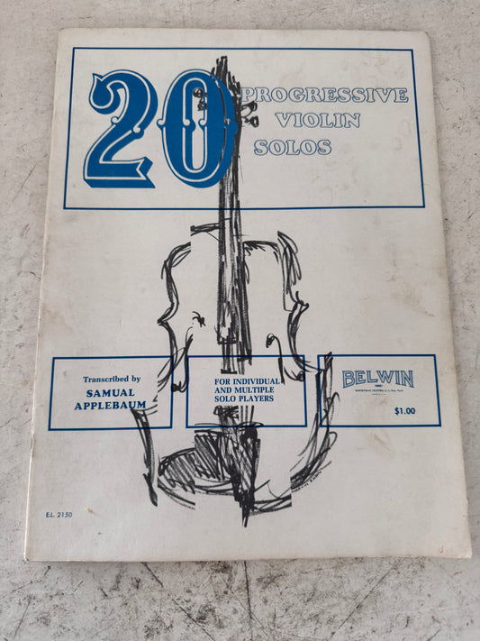 20 progressive violin solos - music Book