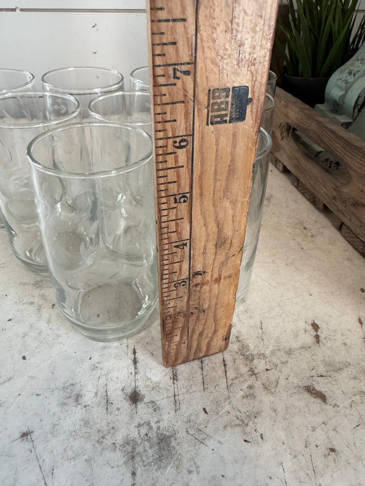 Vintage Princess House Heritage flat tumbler/etched highball glass - sold individually