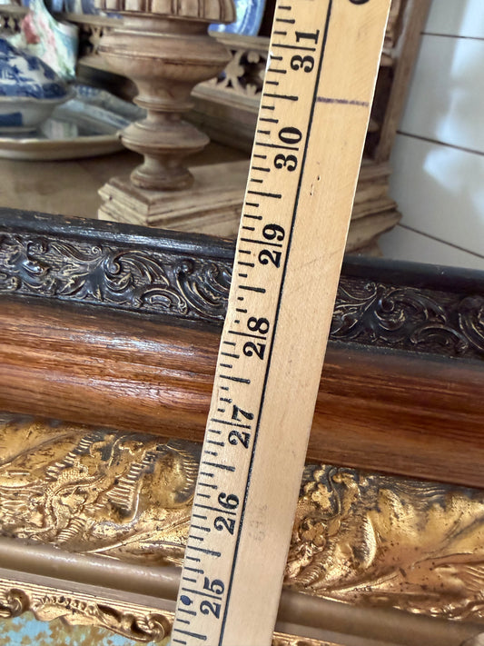 Beautiful ornate frame will get new art or original oil can stay in