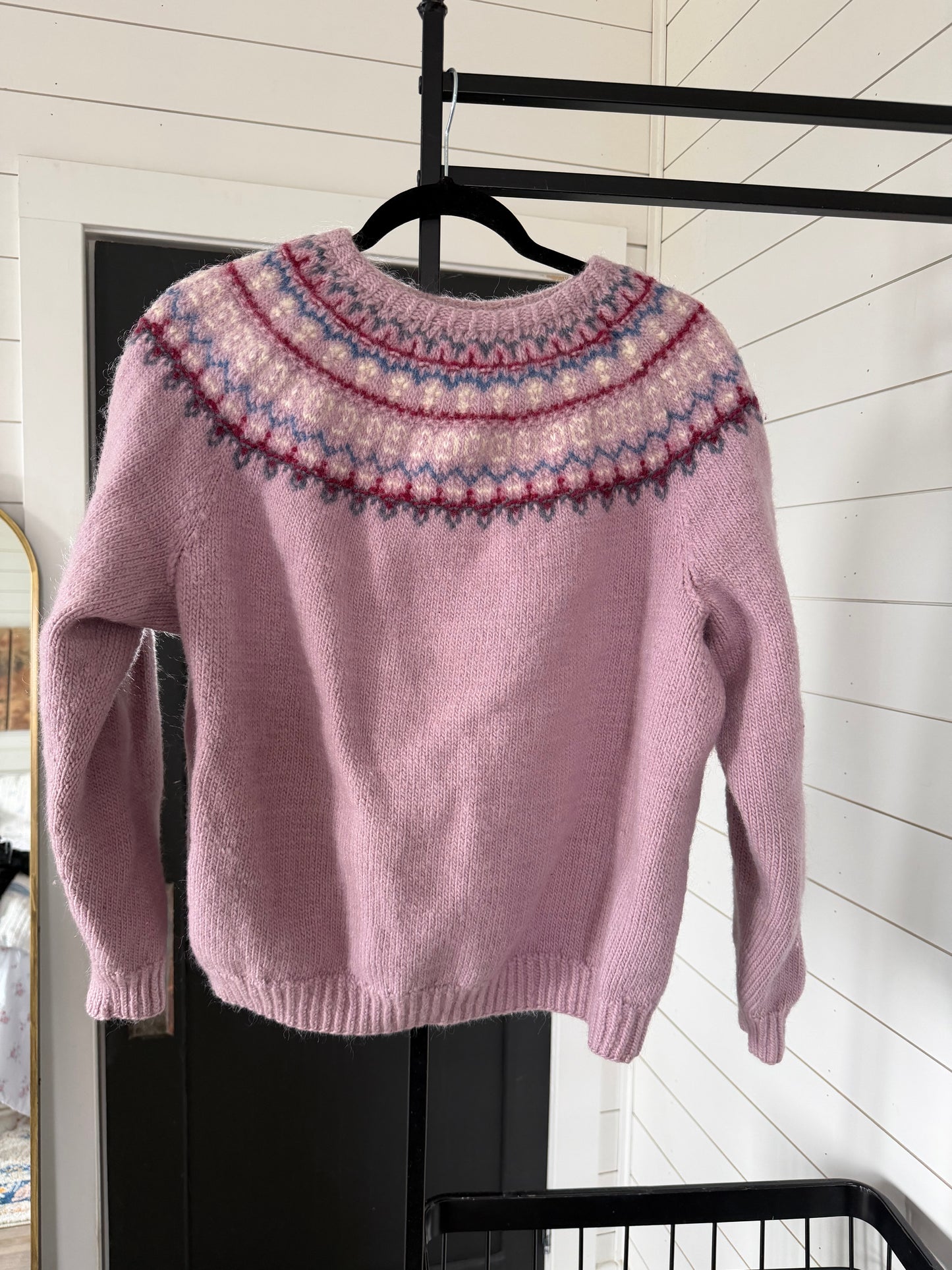 Fair Aisle Purple Sweater with Angora blend sz small