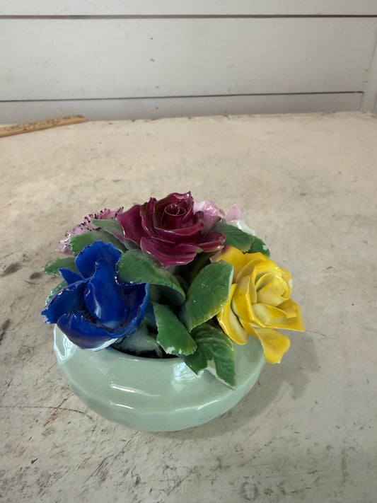 Royal Malvern Floral Rose Sculpture as is