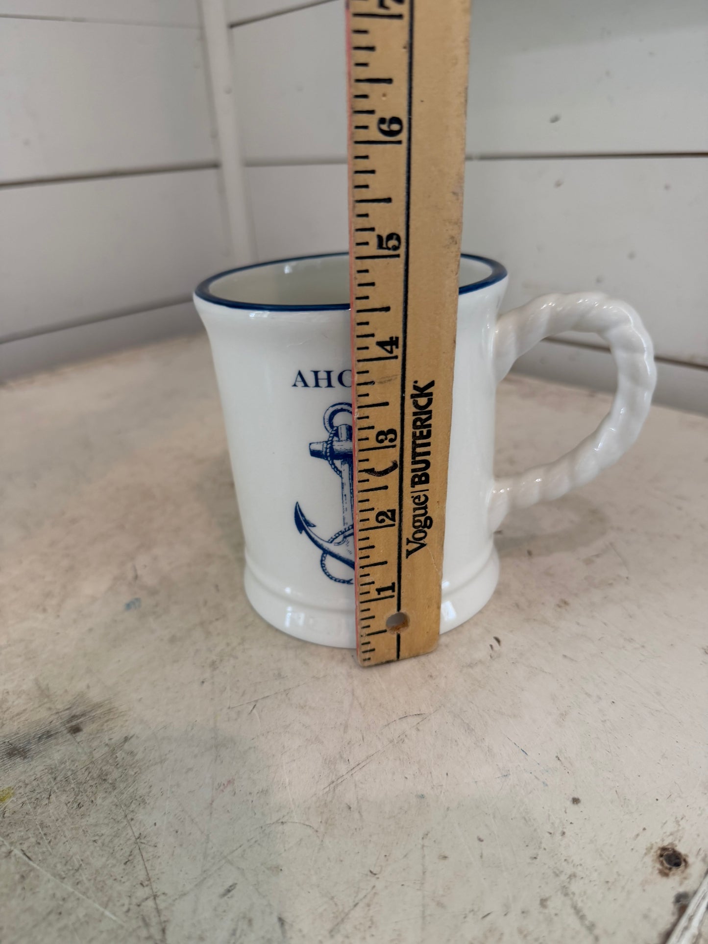 Mug Magenta Ahoy Anchor Compass