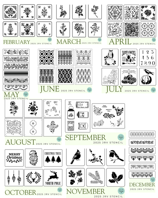 2025 Subscription Stencils | JRV Stencils