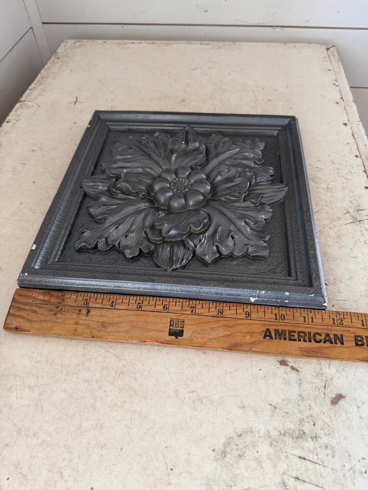 Resin fiberglass Ceiling Tile Style Wall Plaque - hand Painted - Sold Individually
