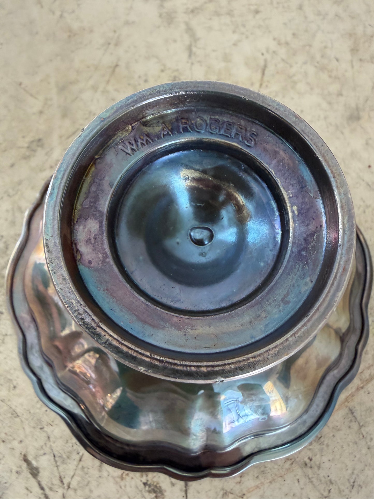 vintage silverplate compote candy dish