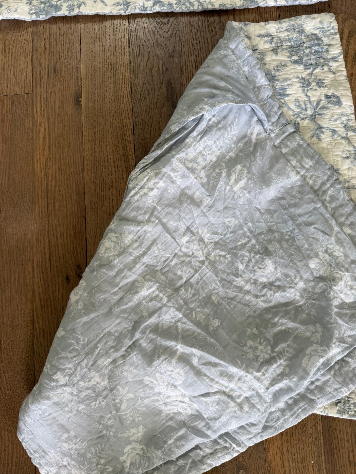 Laura Ashley blue and White Toile Pillow Shams - Standard