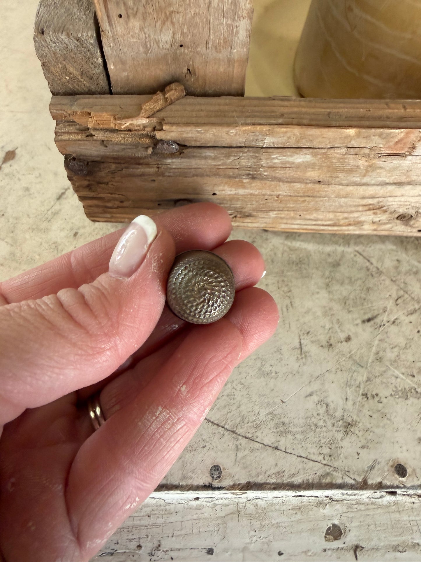 Vintage brass thimble