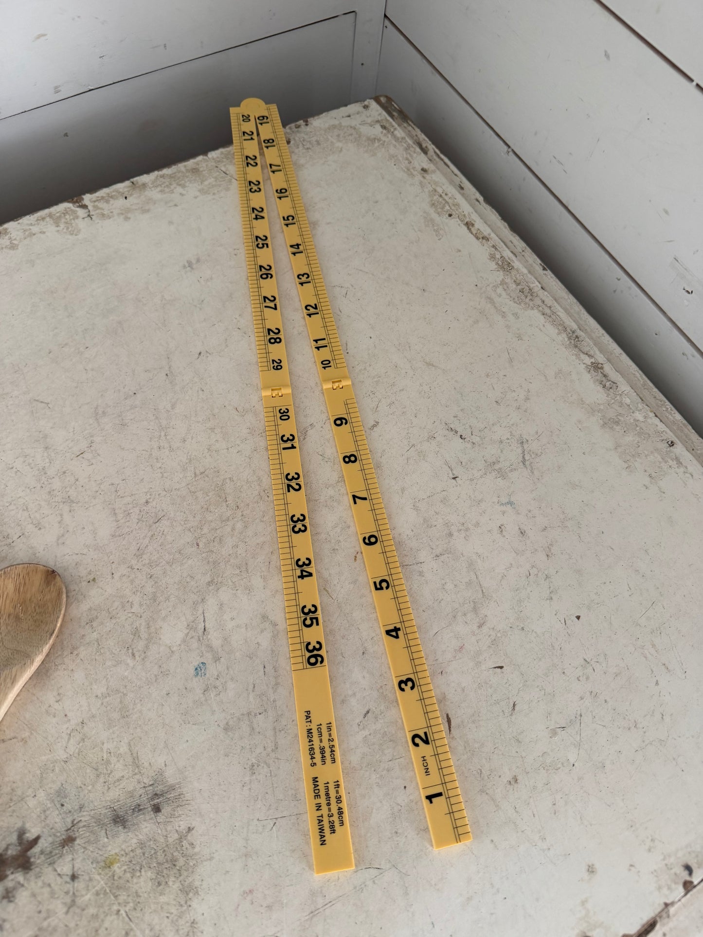 Vintage folding ruler
