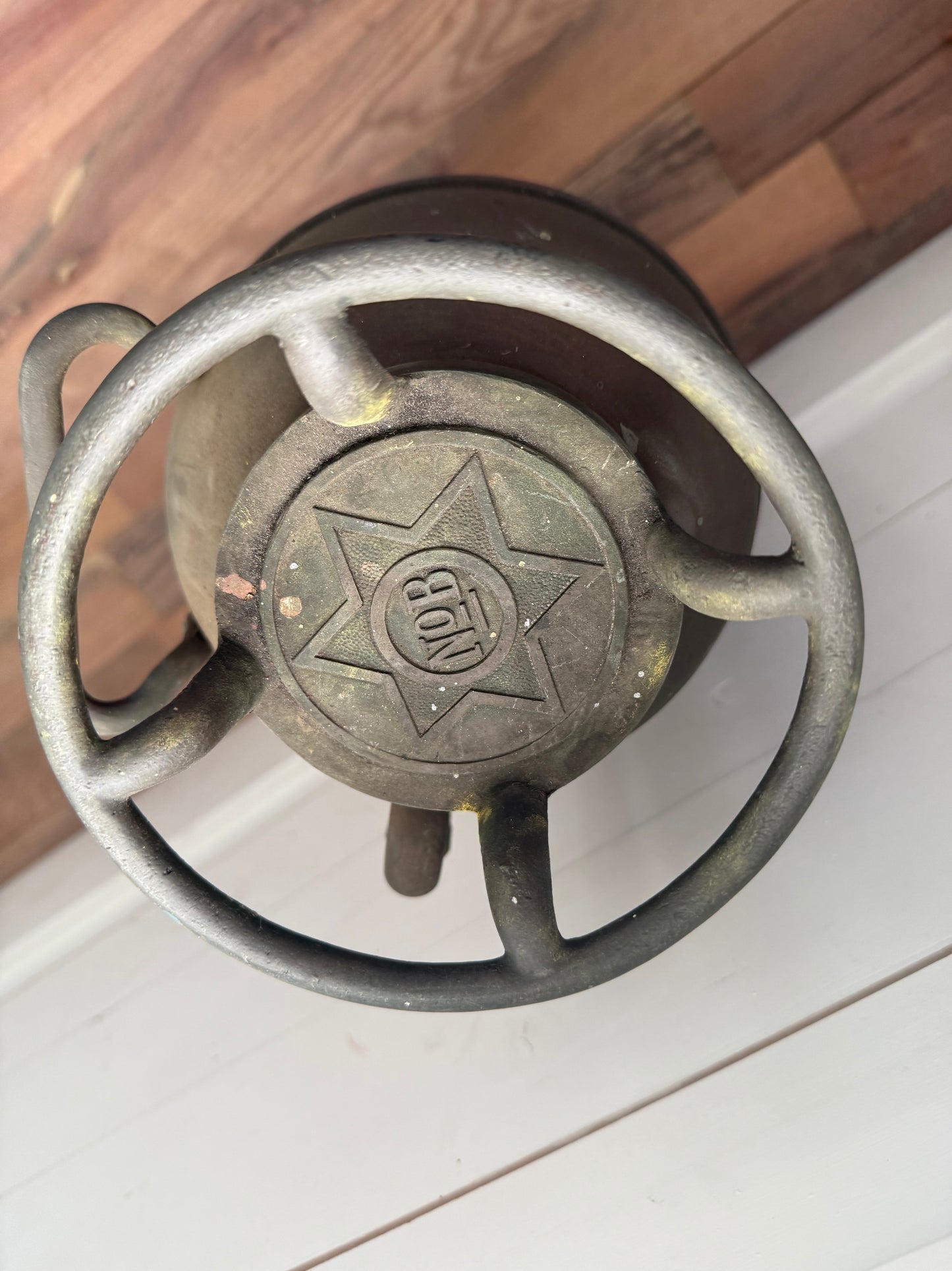 Vulcan Early 20th Century Brass and Copper Fire Extinguisher will get polished