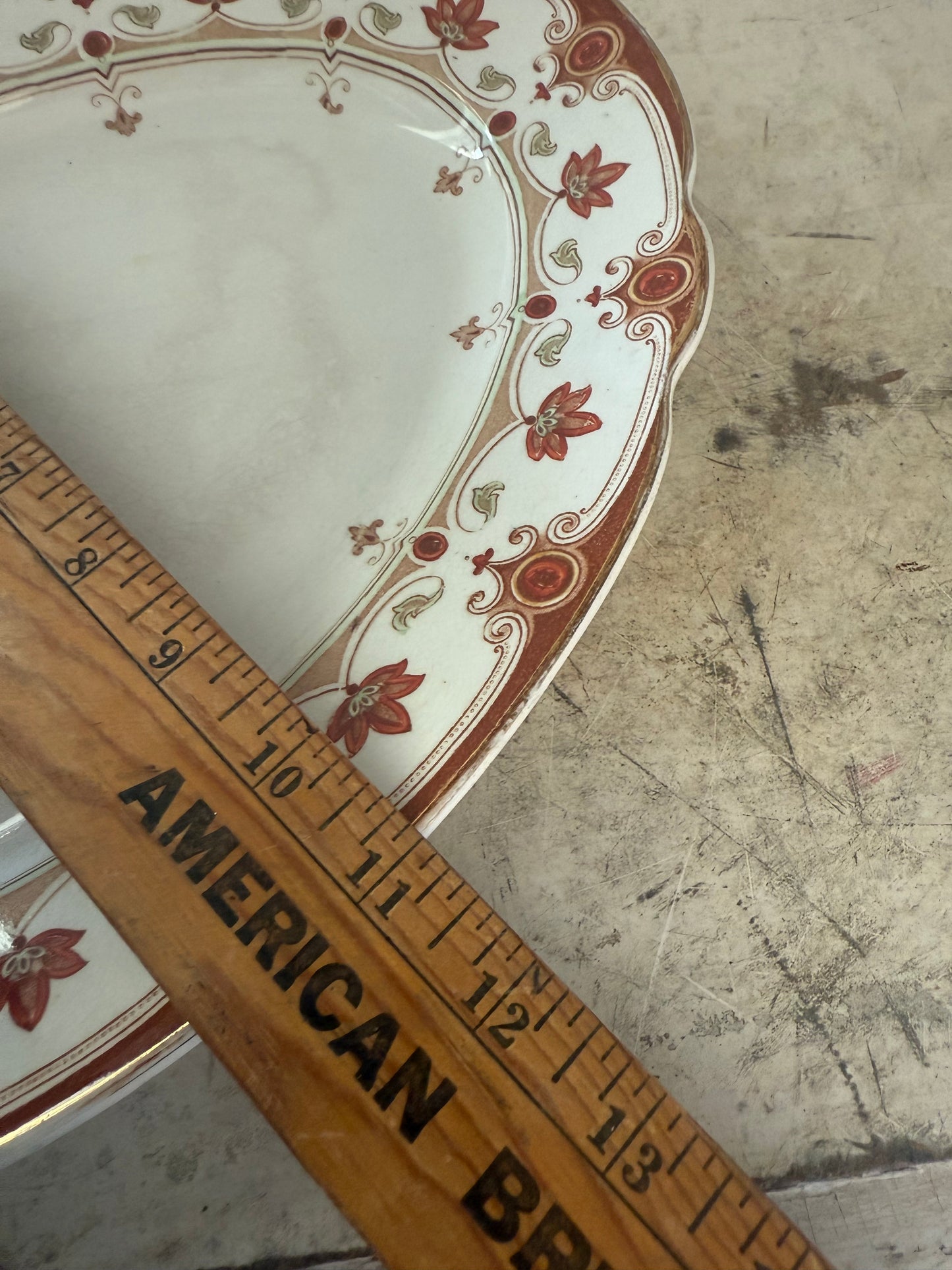 Antique F & Sons Burslem Dudley Pattern Oval Meat Platter | Victorian English Serving Plate | Made In England | Early 1900's