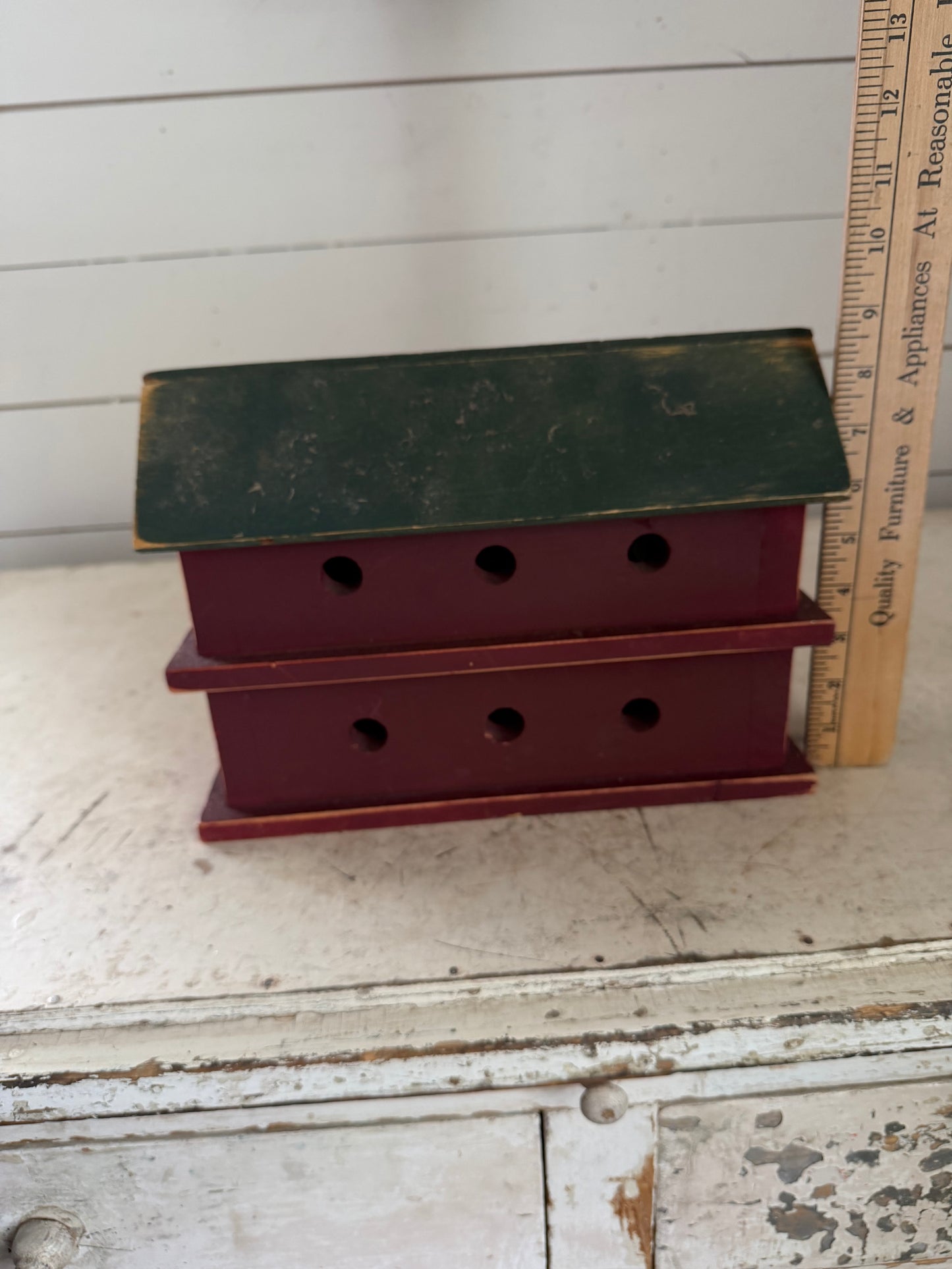 Handmade 2-tier wooden birdhouse will get makeover