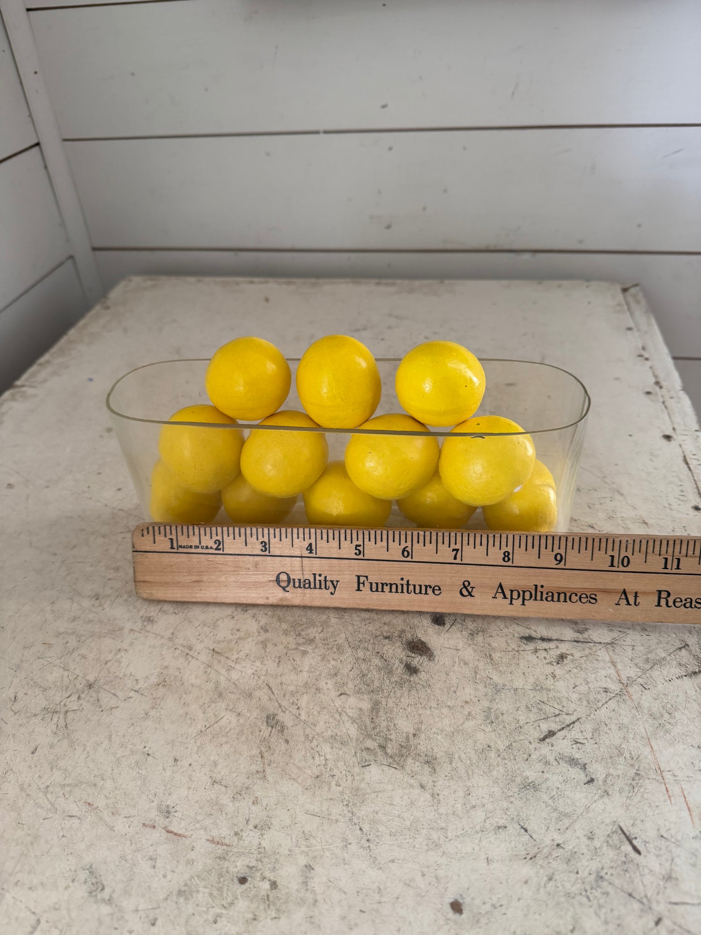 Faux Lemons in Glass Jar small chip