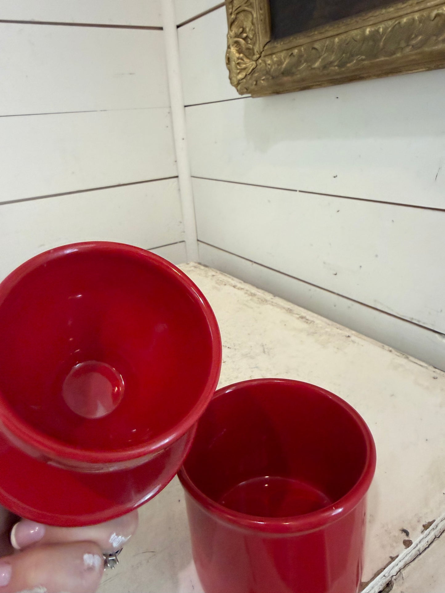 Red French butter bell