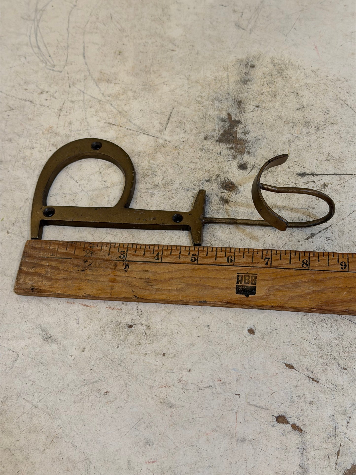 Brass hook letter P