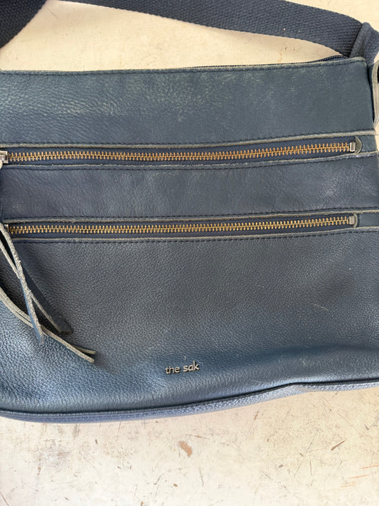 Navy Leather Sak brand purse
