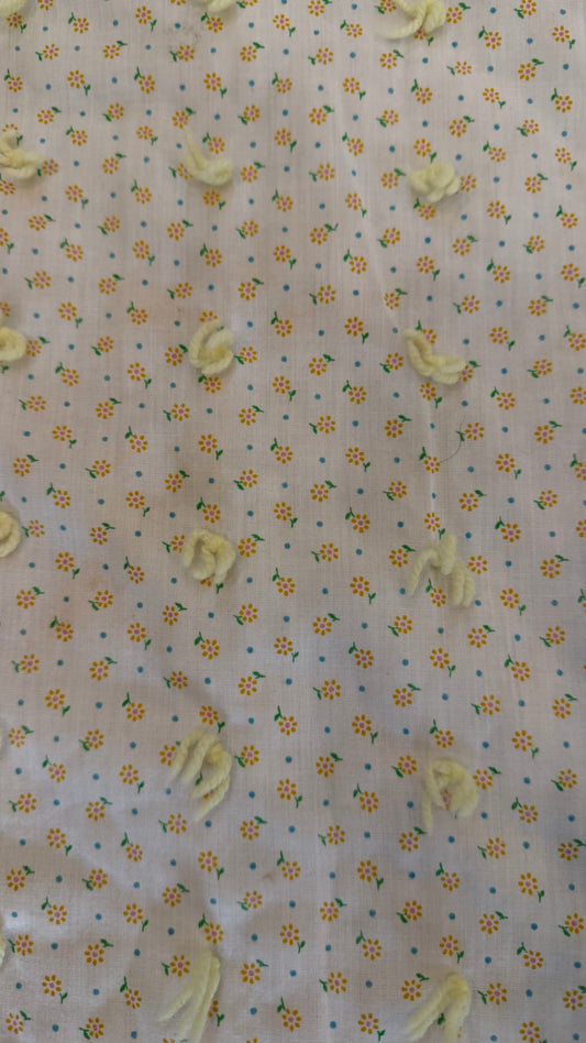 Vintage yellow tie quilt, baby blanket