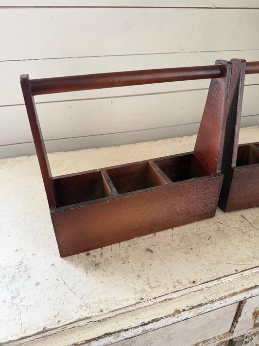 Wooden divided totes sold individually will get jars and makeover