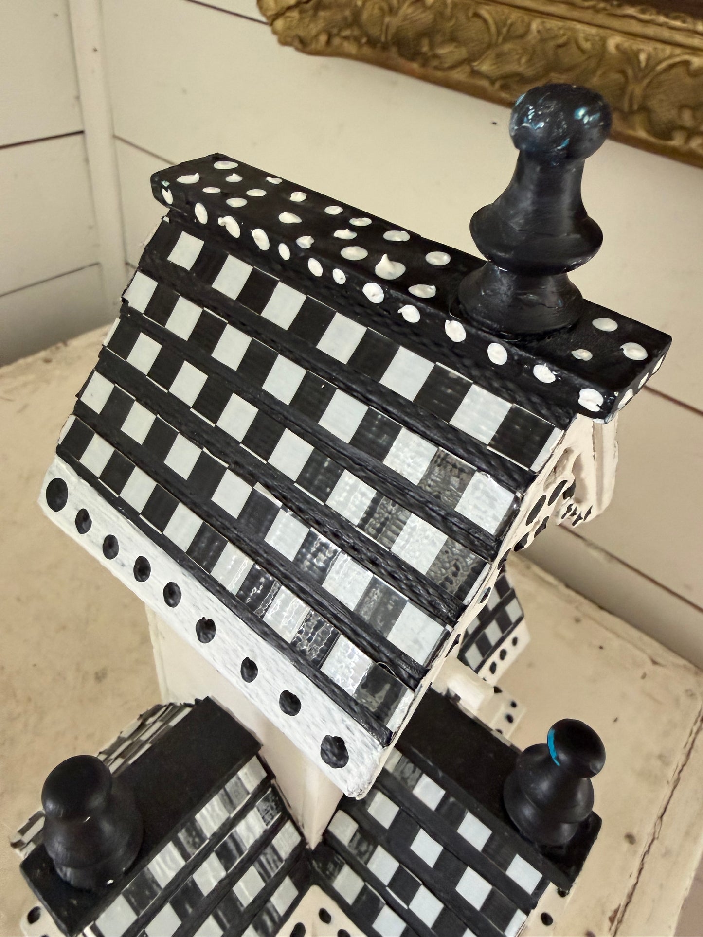 Black and white birdhouse will get makeover