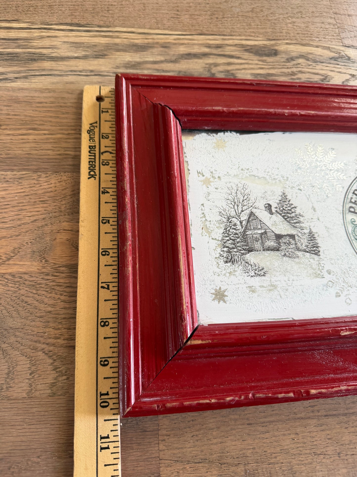 Peppermint Candy Cane Co Framed Mirror Art
