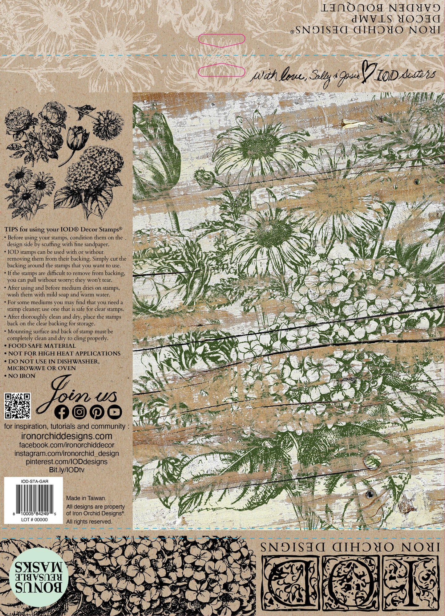 Garden Bouquet | Decor Stamp | IOD Iron Orchid Designs