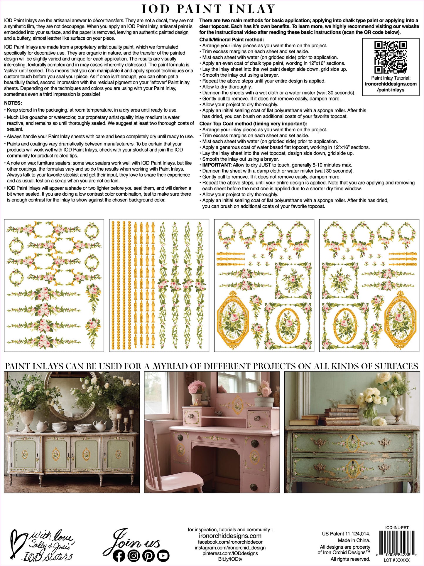 Iron Orchid Designs Petite Fleur Pink | IOD Paint Inlay