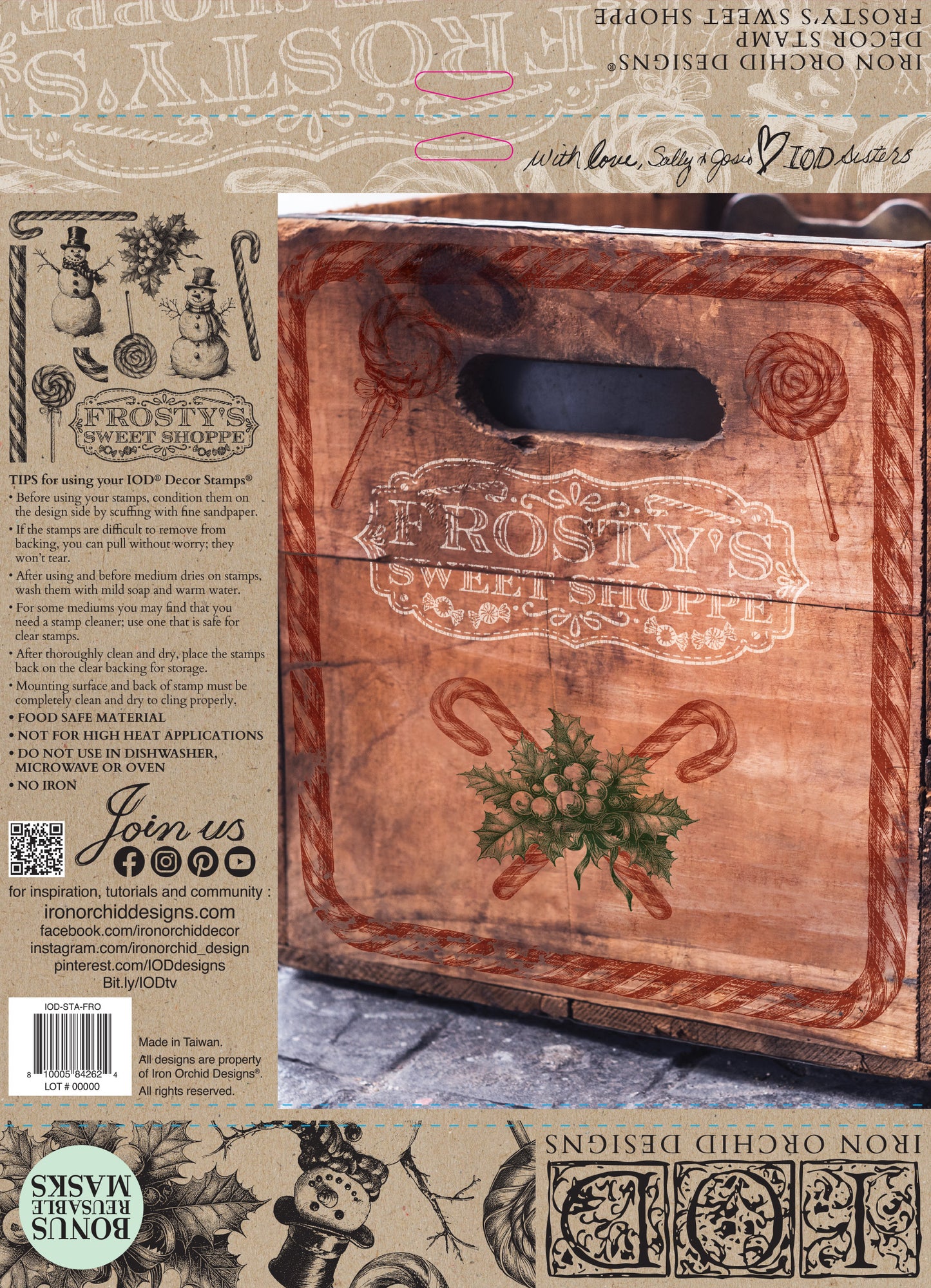 Frosty's Sweet Shoppe | Decor Stamp | IOD Iron Orchid Designs