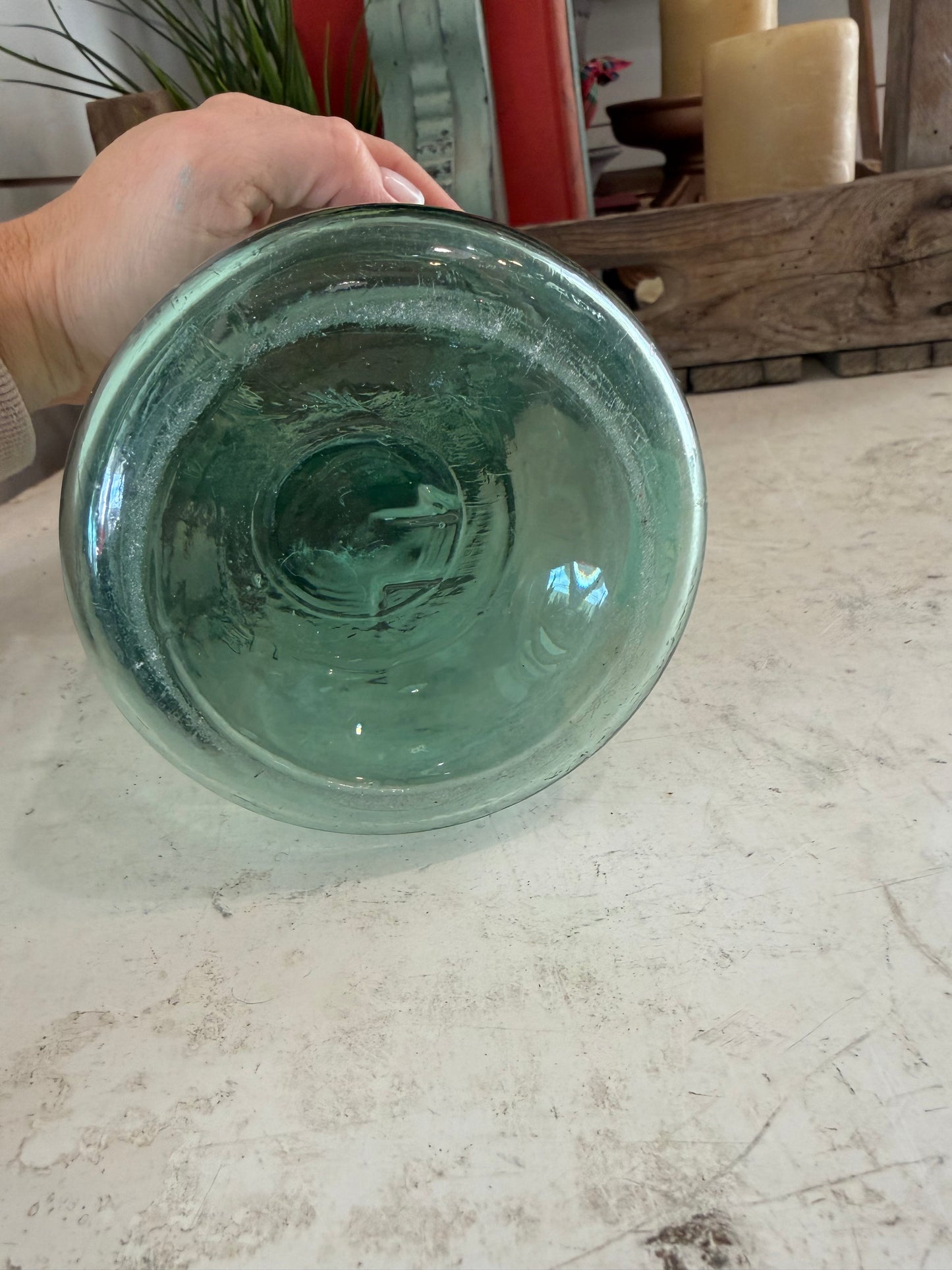 Antique French L'Idéale glass canning jar 1 L