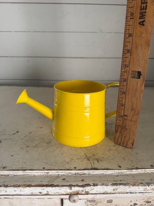 Mini Yellow Watering Can - Will Get Transfer Makeover