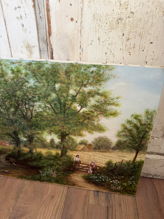 Original Pastoral Oil Pianting from England