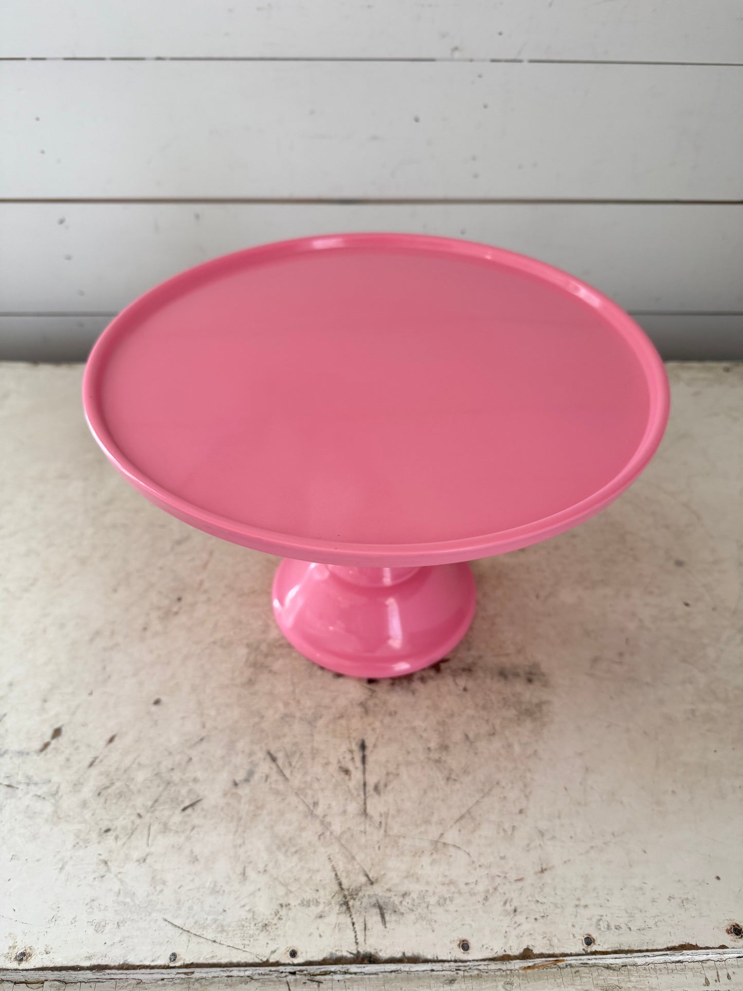 Pink Melamine Cake Stand - No Dome