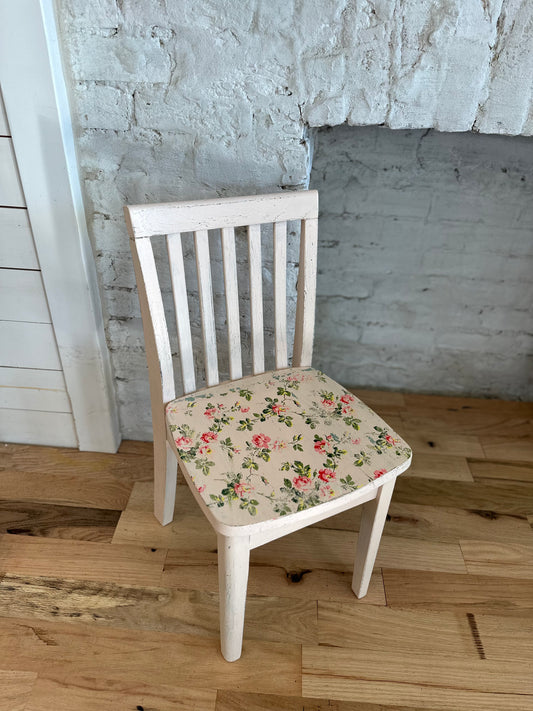 Chippy Pink Floral Kids Chair - sold individually