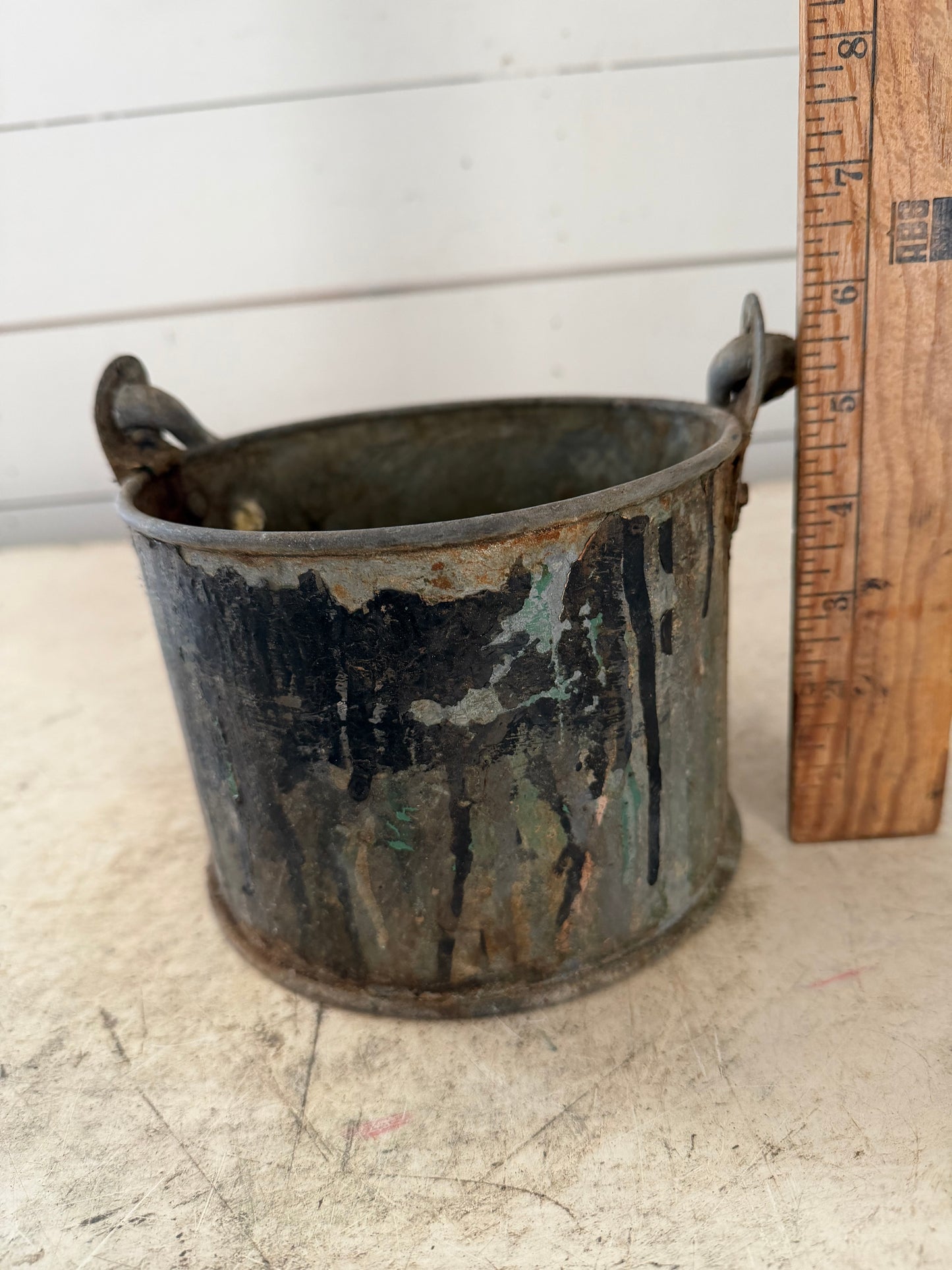 Antique French Paint Pail 6”