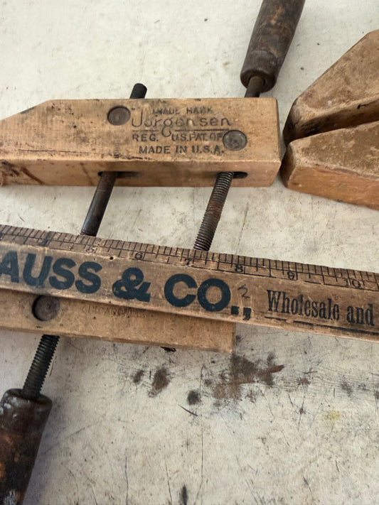 Vintage Jorgenson Wood Clamp Sold Individually